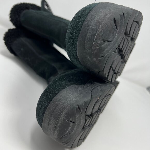 Sorel Waterfall Slip 2 NL1782 Suede Insulated Thinsulate Zip Black Women US 10 - Picture 8 of 12